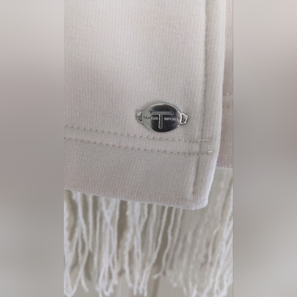 TAHARI Sport Wrap Sweater‎ Jacket with with faux leather on sleeves Size 2X - Picture 8 of 11